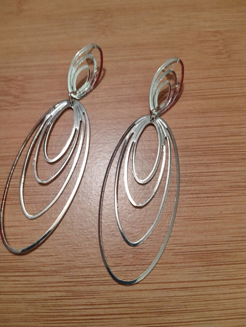 Silver Multi-Hoop Drop Earrings - Women Jewelry
